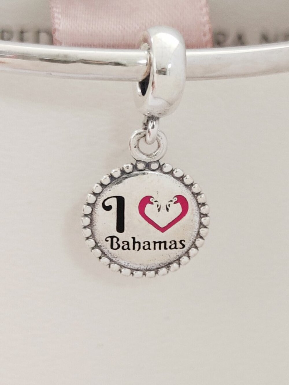 Pandora I Love Bahamas Dangle Charm Travel Vacation Sterling Silver